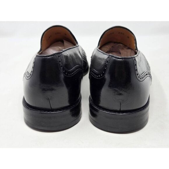 MEZLAN CARMEL BLACK CROCODILE LEATHER TASSEL LOAFERS SHOES WOVEN SPAIN SIZE 9 W
